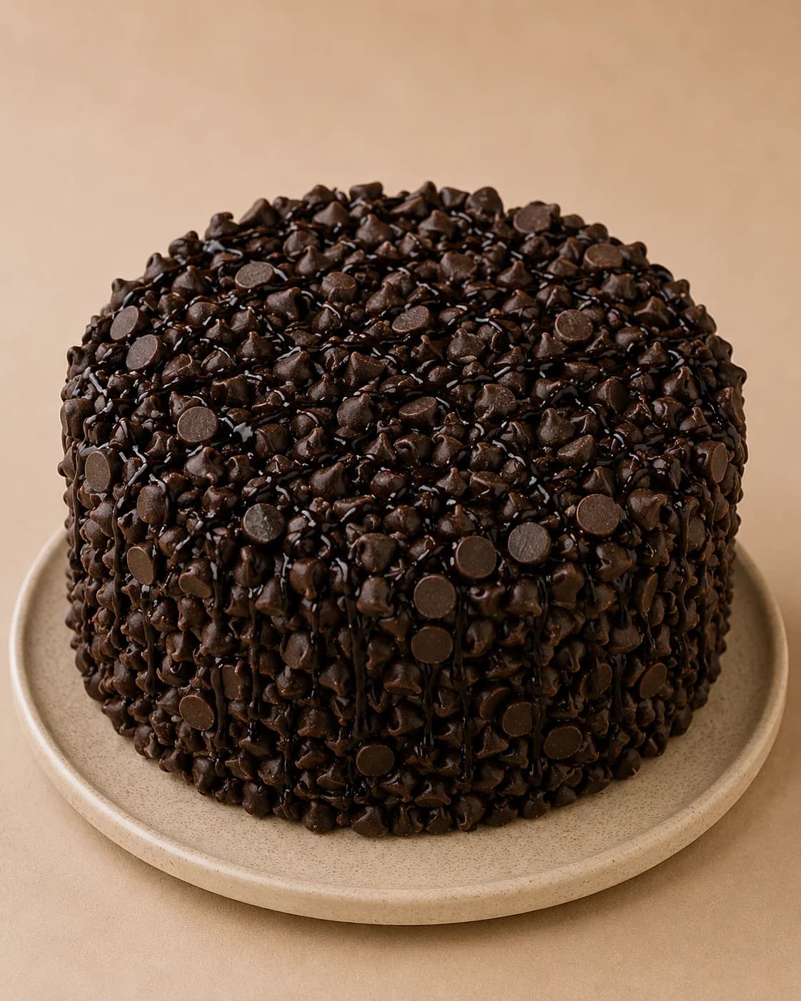Choco Chips. Chips through the crumb and scattered over the top. Nothing subtle.